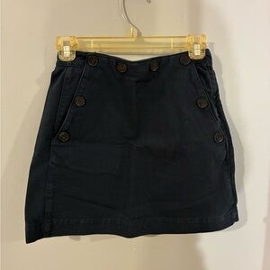 Jack Wills Navy Double-Breasted Mini Skirt